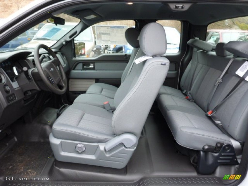 Steel Gray Interior 2013 Ford F150 STX SuperCab 4x4 Photo #76009988