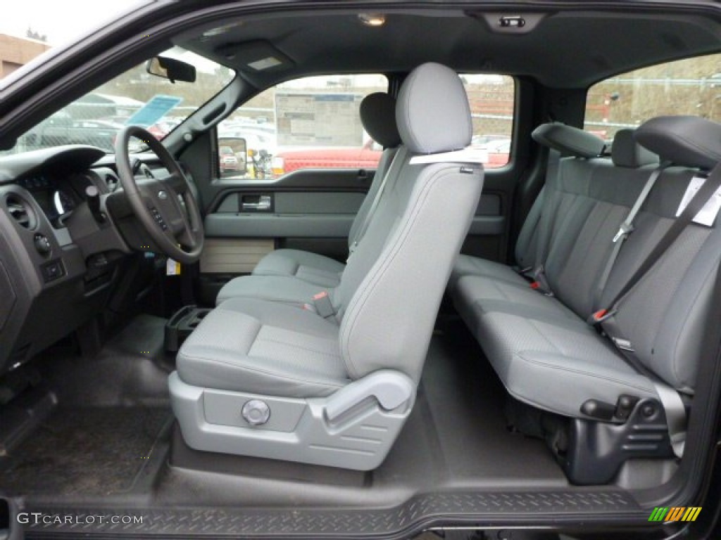 Steel Gray Interior 2013 Ford F150 STX SuperCab 4x4 Photo #76010167