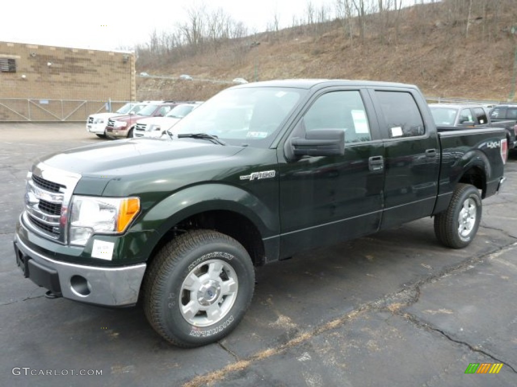 Green Gem Metallic 2013 Ford F150 XLT SuperCrew 4x4 Exterior Photo #76010958