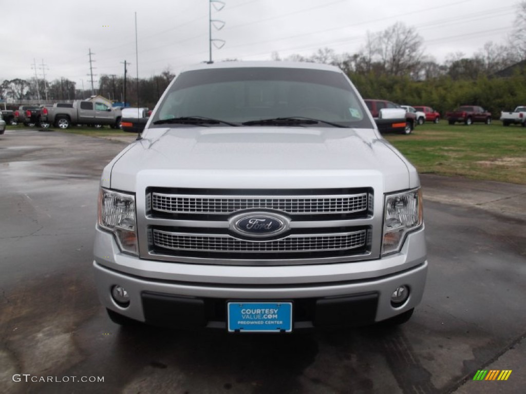 2010 F150 Platinum SuperCrew - Ingot Silver Metallic / Medium Stone Leather/Sienna Brown photo #2
