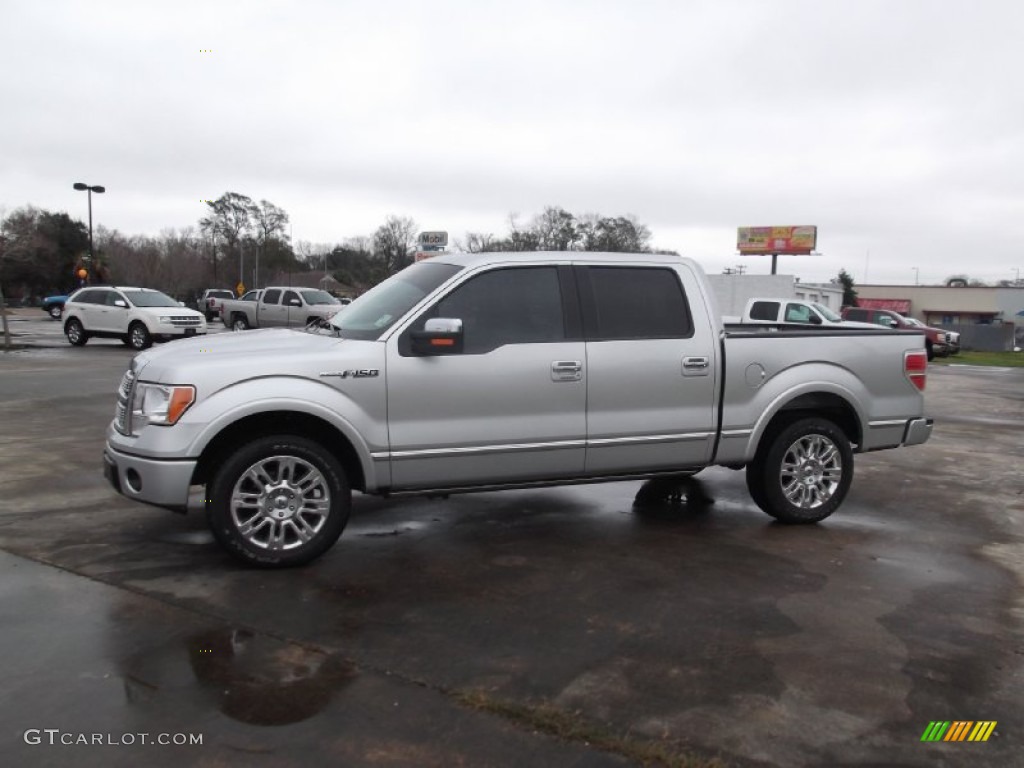 2010 F150 Platinum SuperCrew - Ingot Silver Metallic / Medium Stone Leather/Sienna Brown photo #4