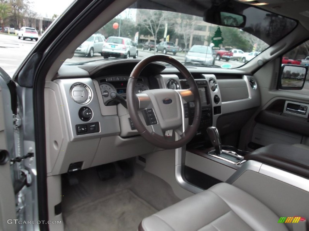 2010 F150 Platinum SuperCrew - Ingot Silver Metallic / Medium Stone Leather/Sienna Brown photo #12