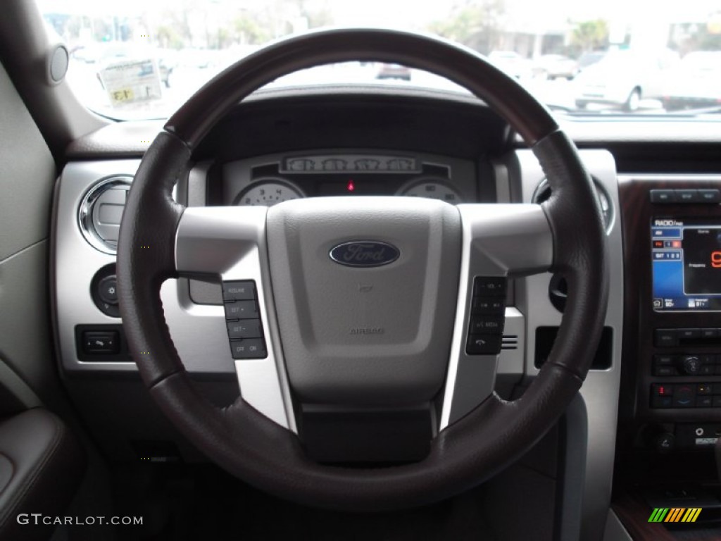 2010 F150 Platinum SuperCrew - Ingot Silver Metallic / Medium Stone Leather/Sienna Brown photo #14