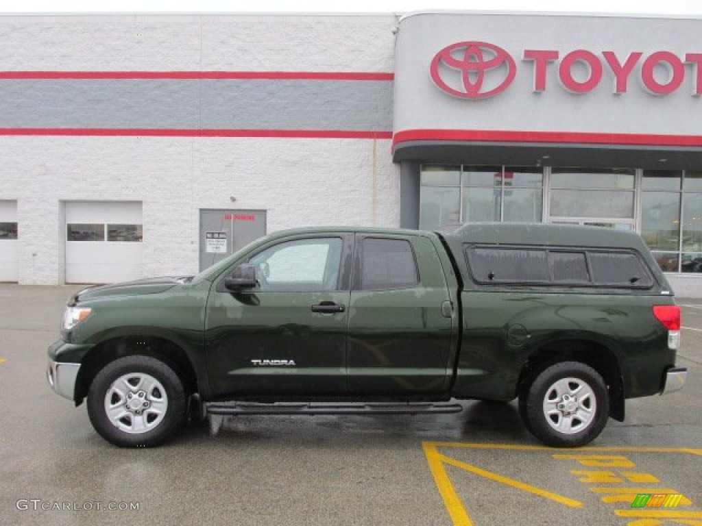 2011 Tundra Double Cab 4x4 - Spruce Green Mica / Graphite Gray photo #2