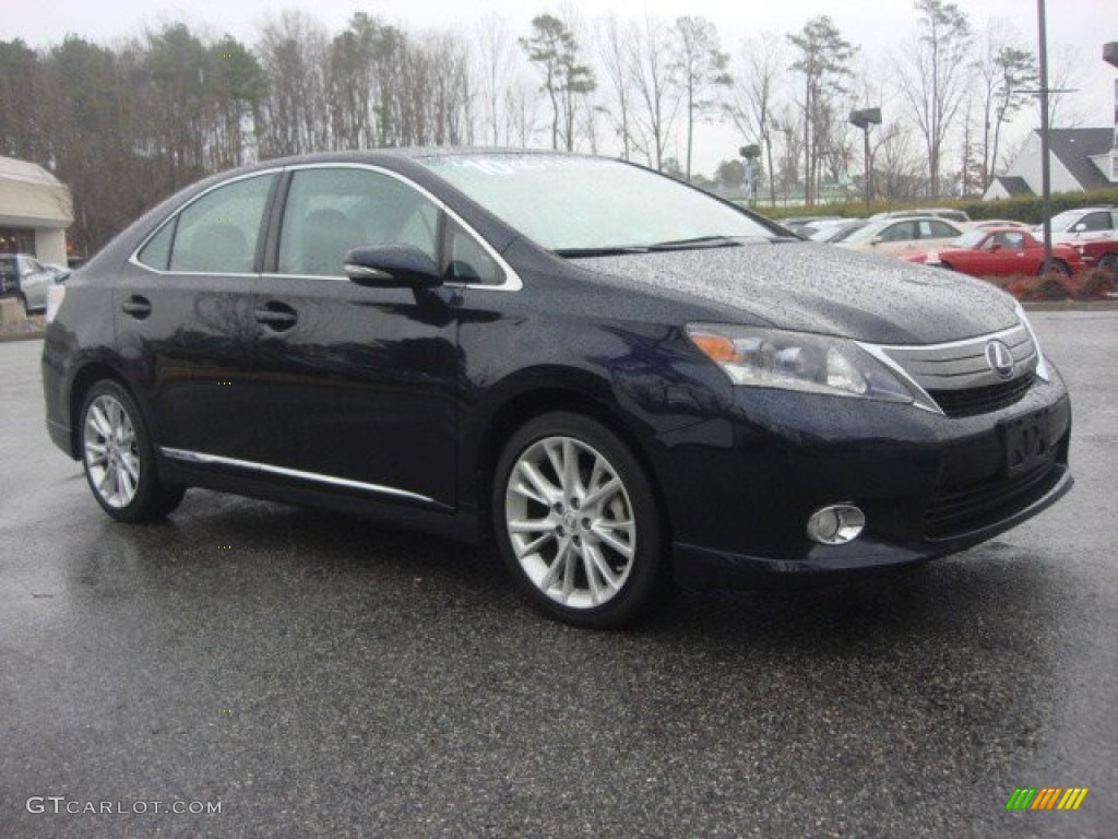 2010 HS 250h Hybrid Premium - Black Sapphire Pearl / Black photo #1