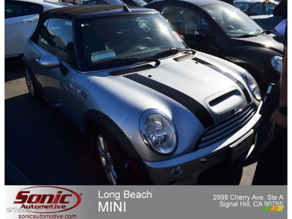 2005 Cooper S Convertible - Pure Silver Metallic / Space Grey/Panther Black photo #1