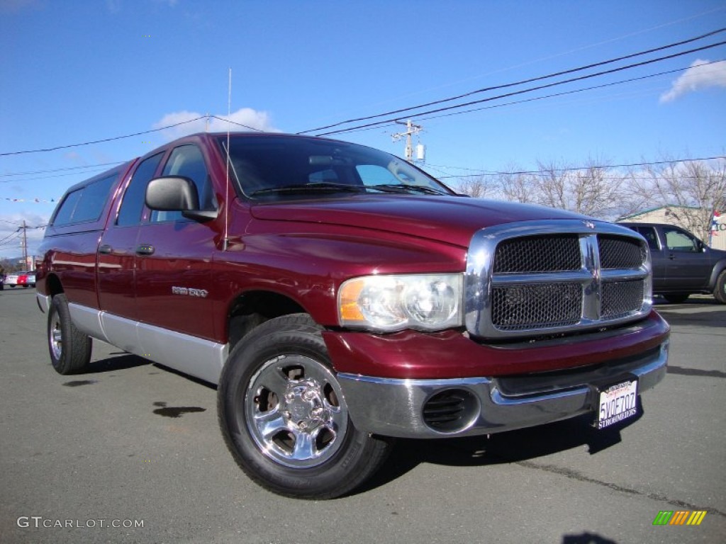 2003 Ram 1500 SLT Quad Cab 4x4 - Dark Garnet Red Pearl / Dark Slate Gray photo #1
