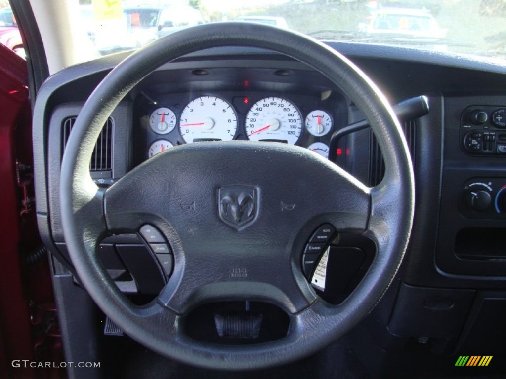 2003 Dodge Ram 1500 SLT Quad Cab 4x4 Dark Slate Gray Steering Wheel Photo #76014200