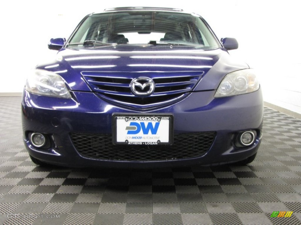 2005 MAZDA3 s Hatchback - Strato Blue Mica / Black/Blue photo #2