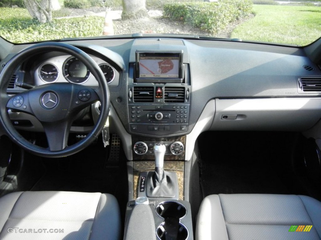 2008 Mercedes-Benz C 350 Sport Grey/Black Dashboard Photo #76015480