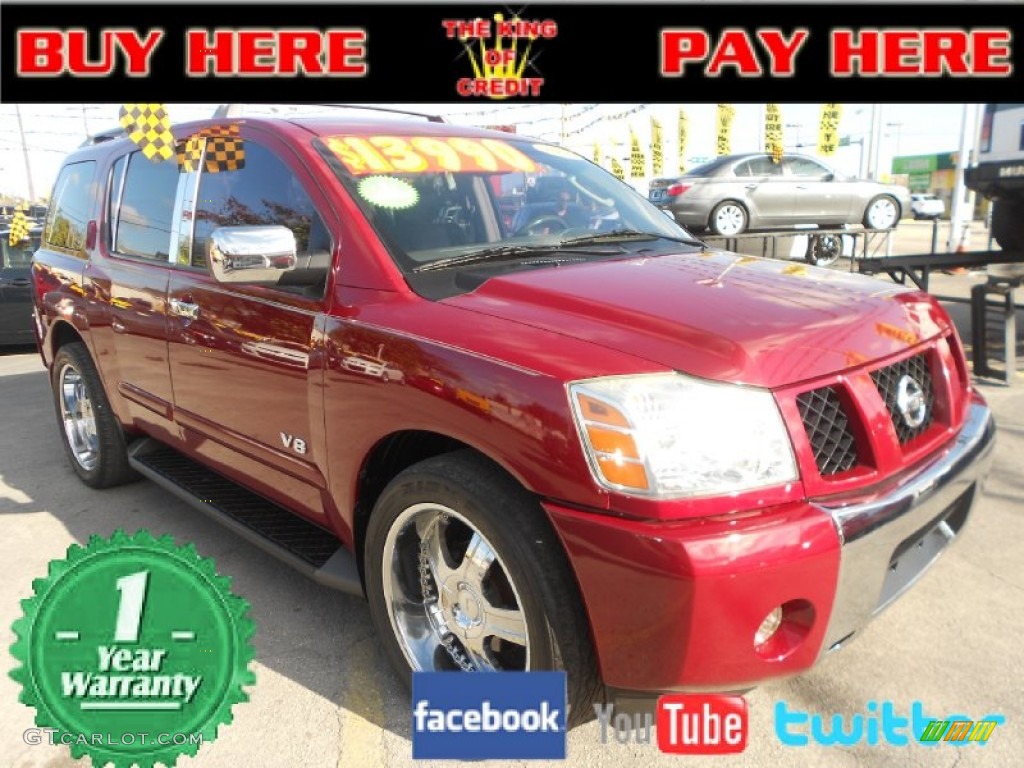 2006 Armada SE - Red Brawn / Graphite/Titanium photo #1