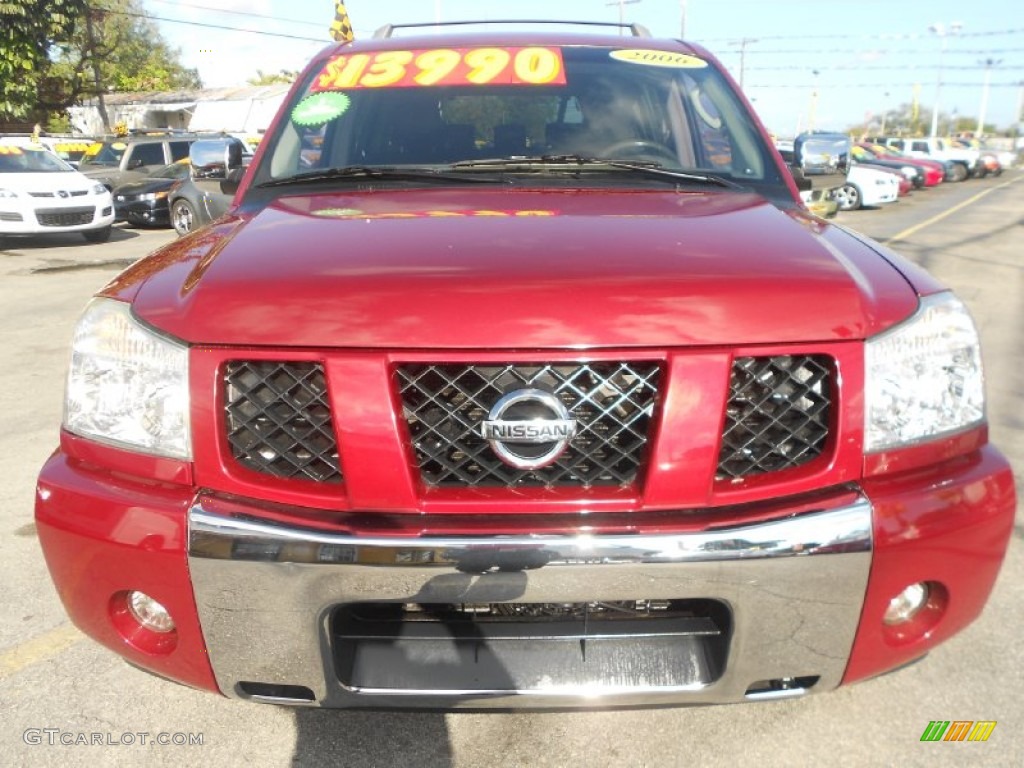 2006 Armada SE - Red Brawn / Graphite/Titanium photo #2