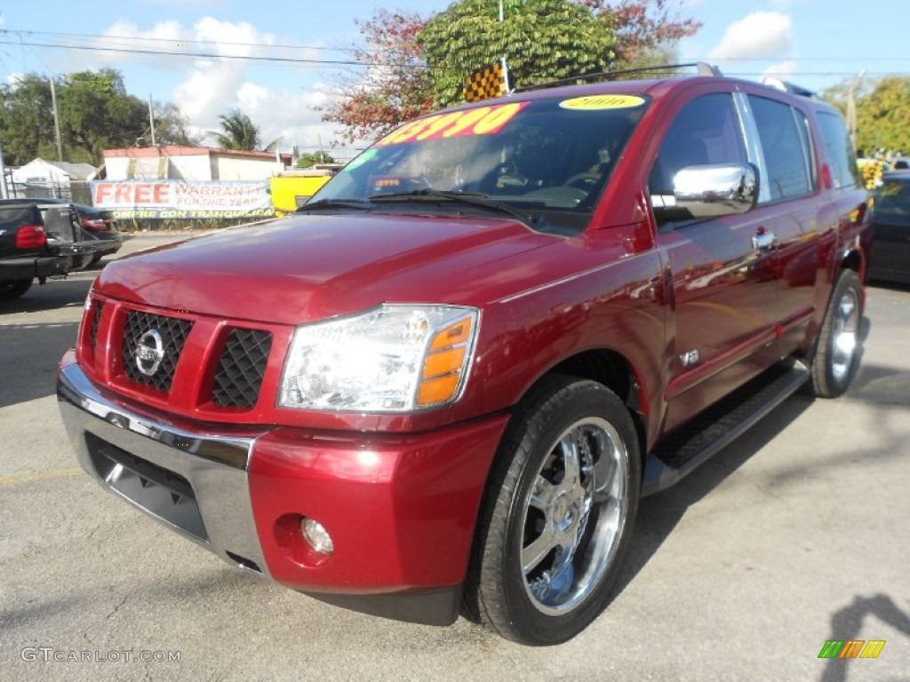 2006 Armada SE - Red Brawn / Graphite/Titanium photo #13