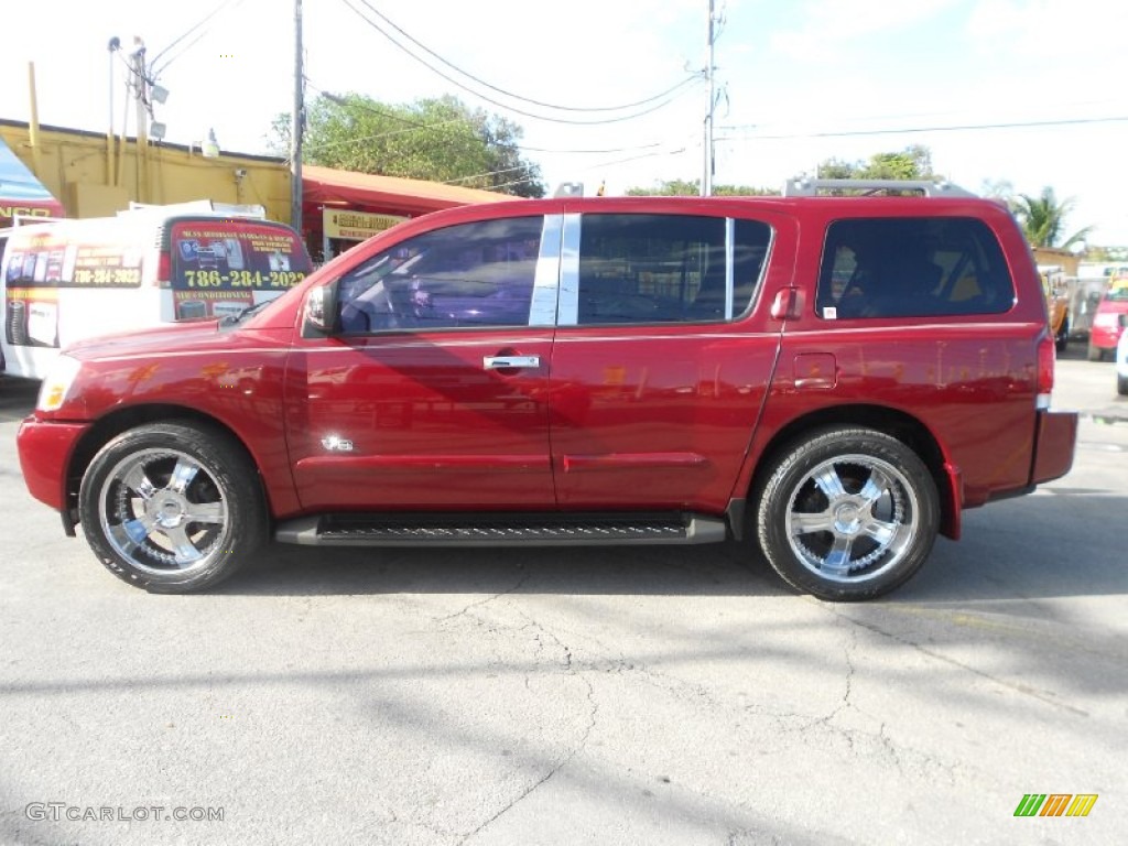 2006 Armada SE - Red Brawn / Graphite/Titanium photo #14