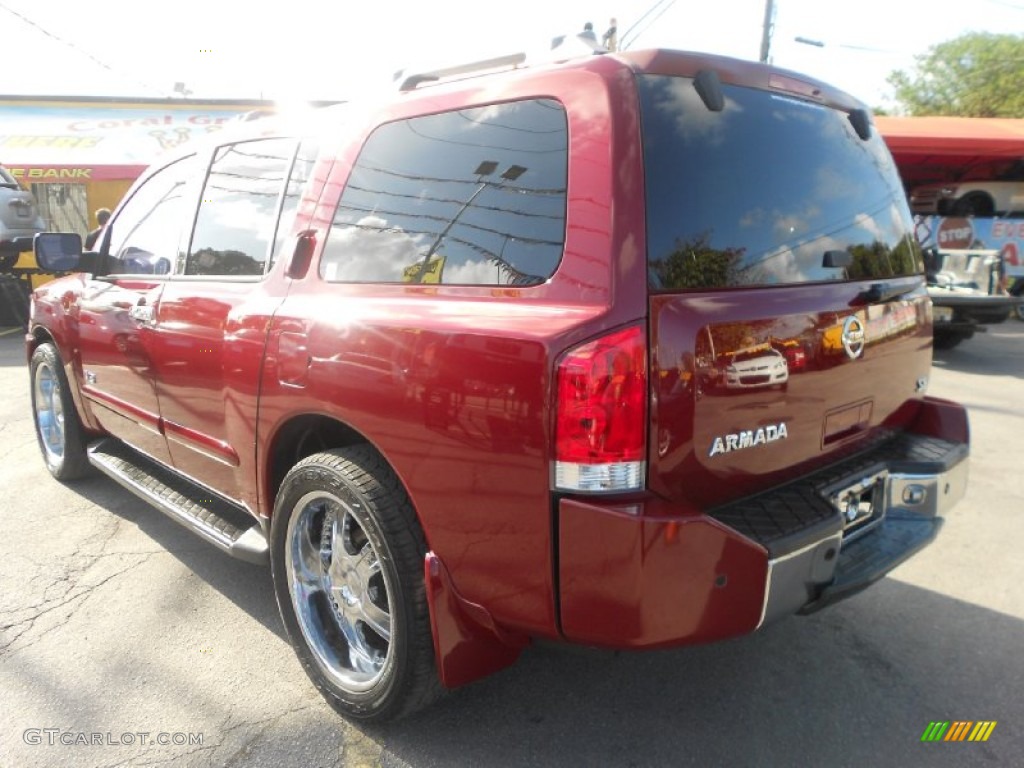 2006 Armada SE - Red Brawn / Graphite/Titanium photo #15
