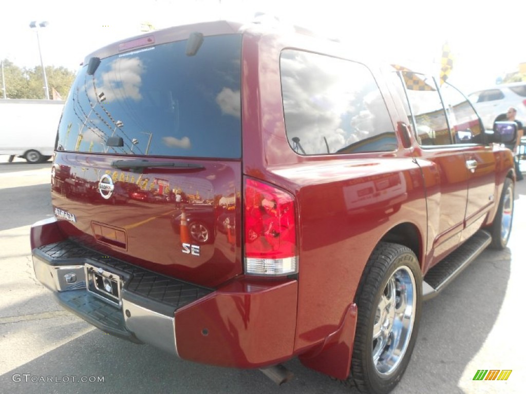 2006 Armada SE - Red Brawn / Graphite/Titanium photo #17