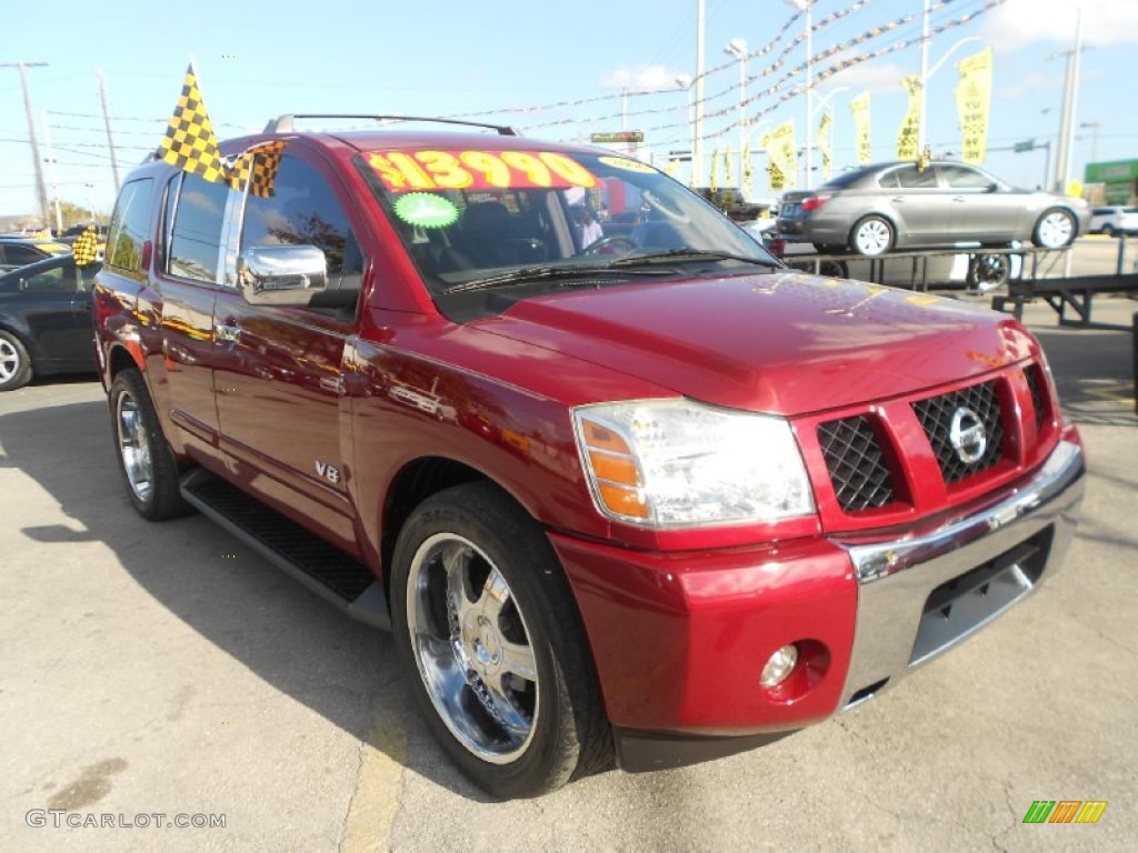 2006 Armada SE - Red Brawn / Graphite/Titanium photo #19