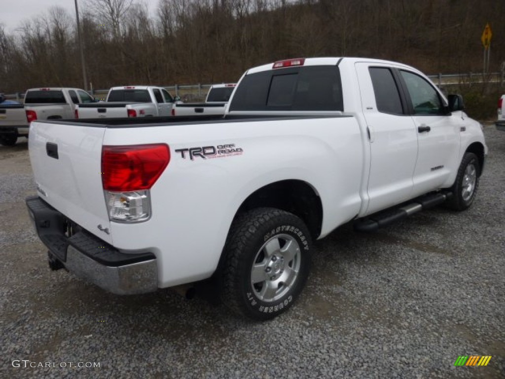 2011 Tundra TRD Double Cab 4x4 - Super White / Sand Beige photo #7