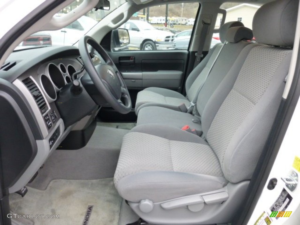 2011 Tundra Double Cab 4x4 - Super White / Graphite Gray photo #11