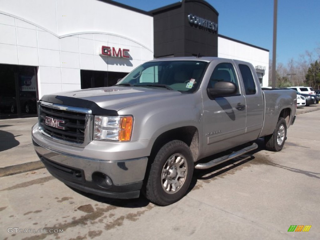 2008 Sierra 1500 SLE Extended Cab - Silver Birch Metallic / Light Titanium photo #2