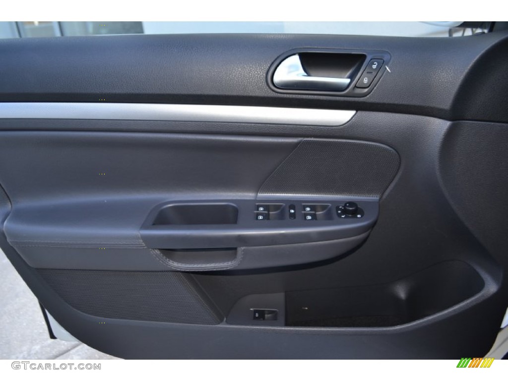 2009 Volkswagen Jetta TDI SportWagen Anthracite Door Panel Photo #76019071