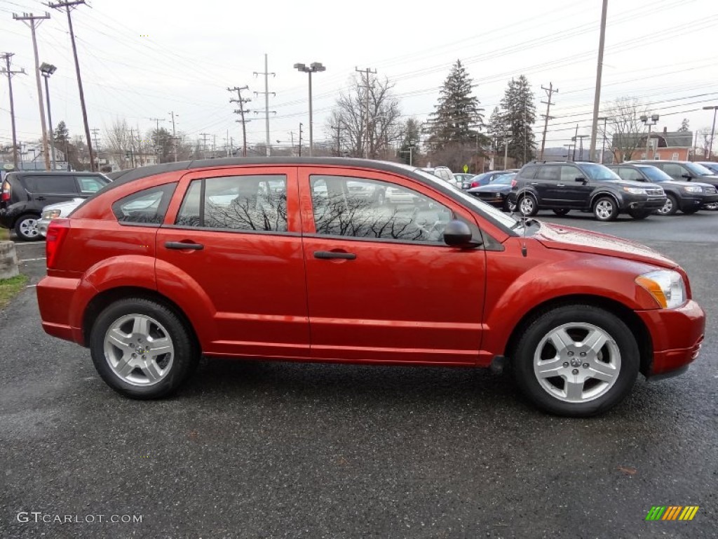 2008 Caliber SXT - Sunburst Orange Pearl / Dark Slate Gray photo #5