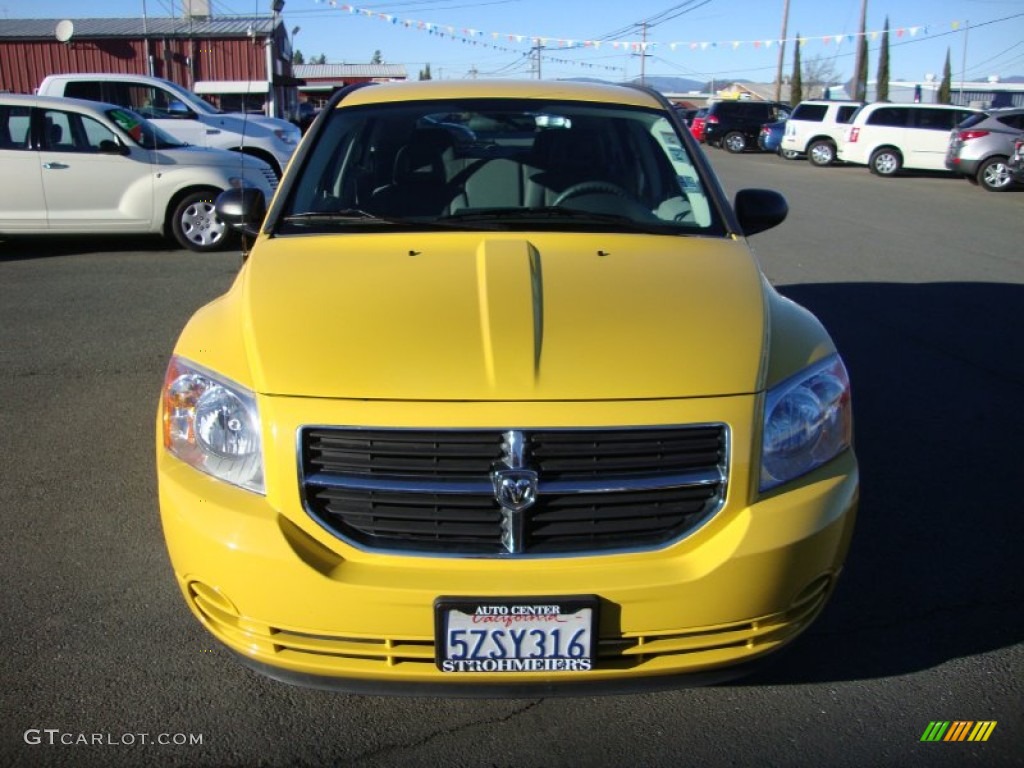 2007 Caliber SXT - Solar Yellow / Pastel Slate Gray photo #2