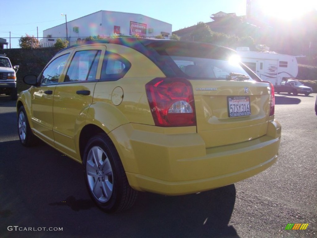 2007 Caliber SXT - Solar Yellow / Pastel Slate Gray photo #5