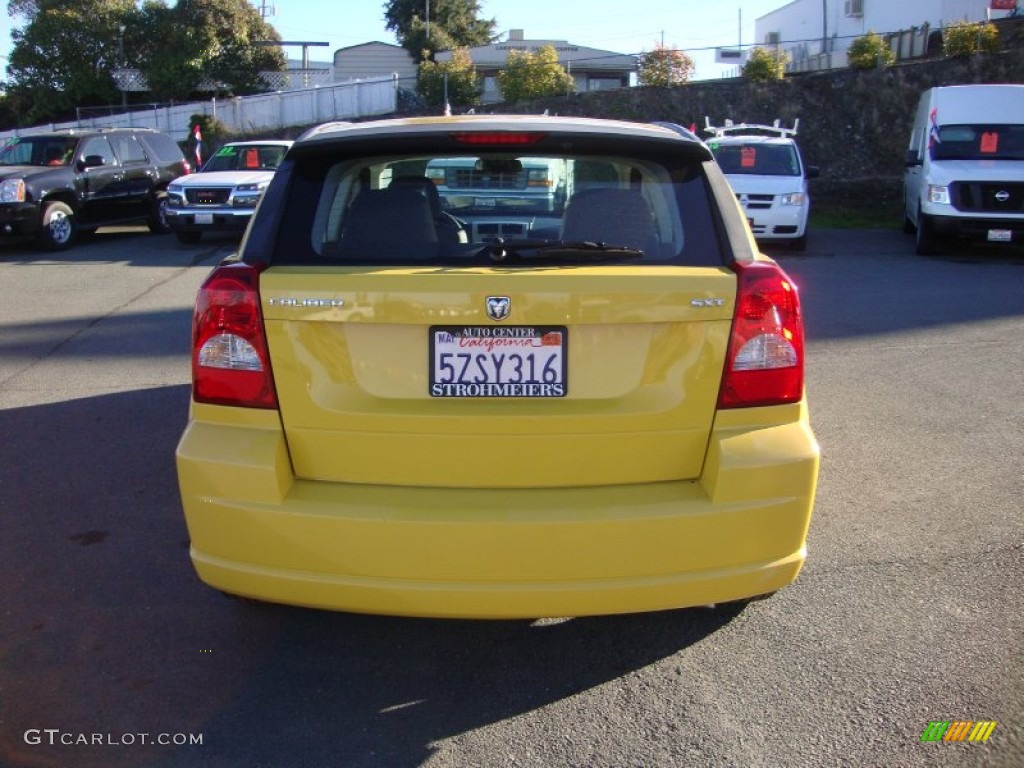 2007 Caliber SXT - Solar Yellow / Pastel Slate Gray photo #6