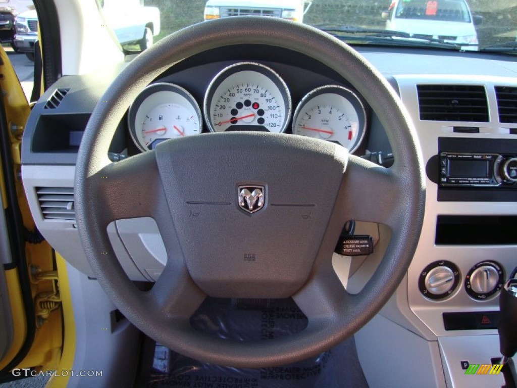 2007 Dodge Caliber SXT Pastel Slate Gray Steering Wheel Photo #76024194
