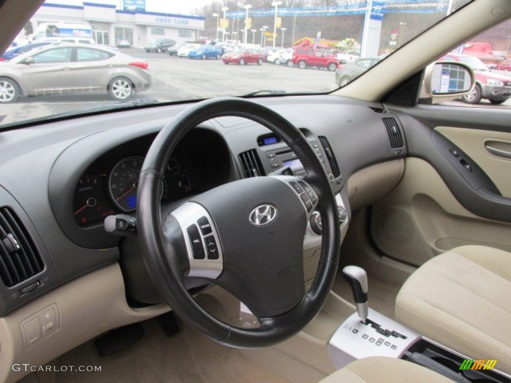 2007 Elantra GLS Sedan - Laguna Sand Beige / Beige photo #12