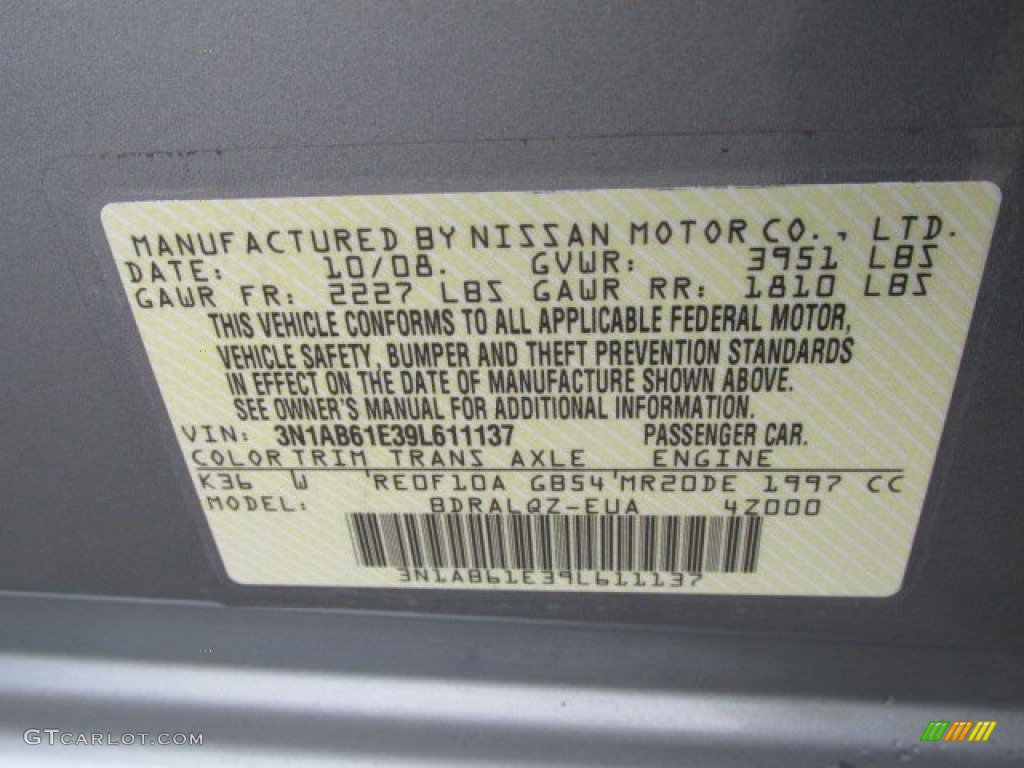 2009 Sentra 2.0 - Magnetic Gray / Charcoal photo #24