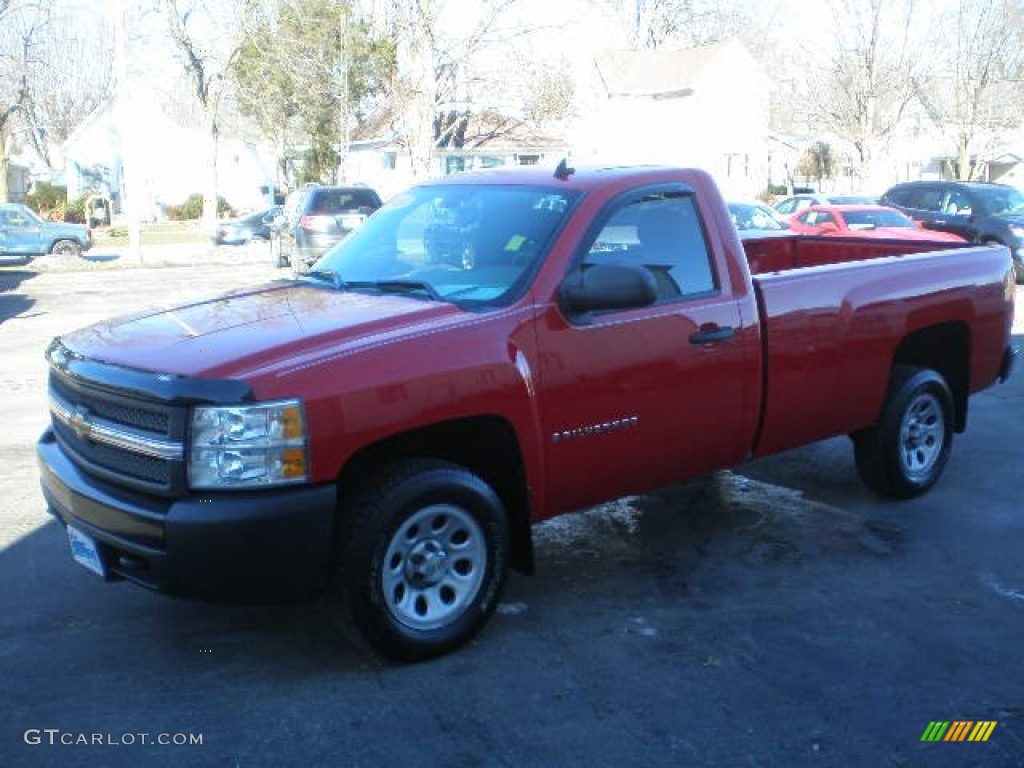 2008 Silverado 1500 Work Truck Regular Cab - Victory Red / Dark Titanium photo #1