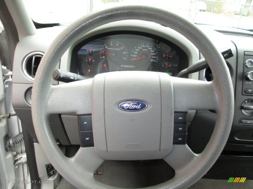 2008 Ford F150 XLT Regular Cab Medium/Dark Flint Steering Wheel Photo #76026717