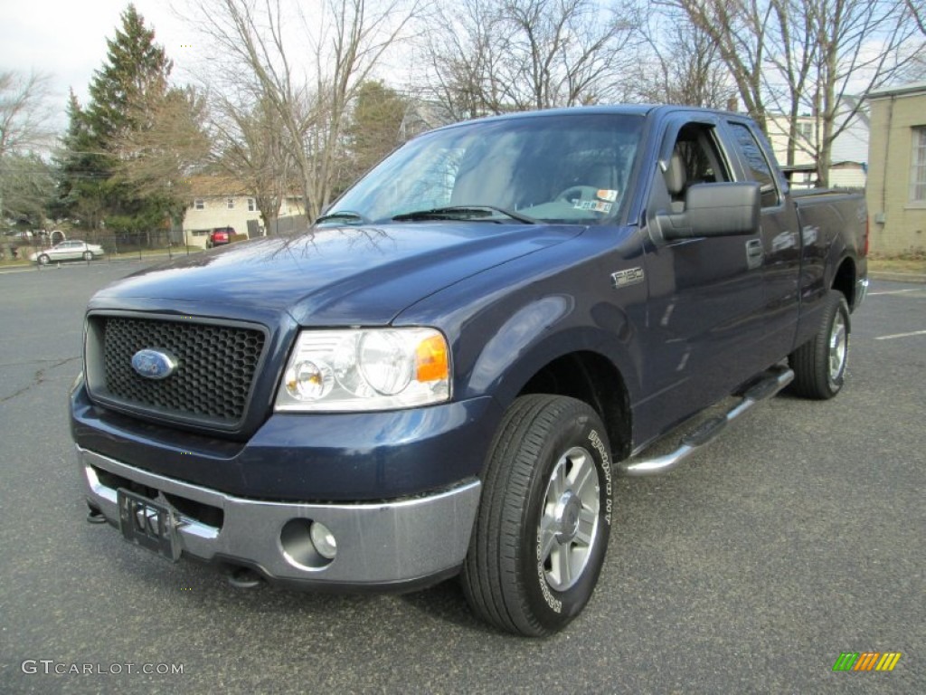 2006 F150 XLT SuperCab 4x4 - True Blue Metallic / Medium/Dark Flint photo #2