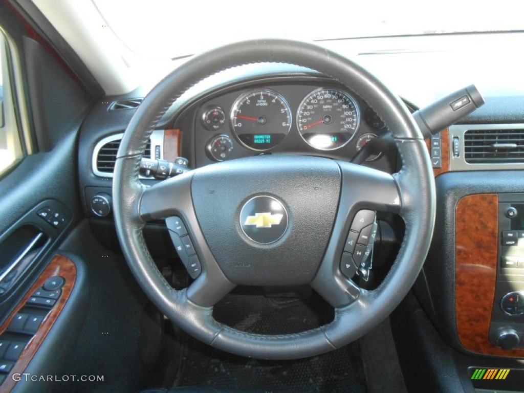 2007 Chevrolet Tahoe LTZ Ebony Steering Wheel Photo #76028658