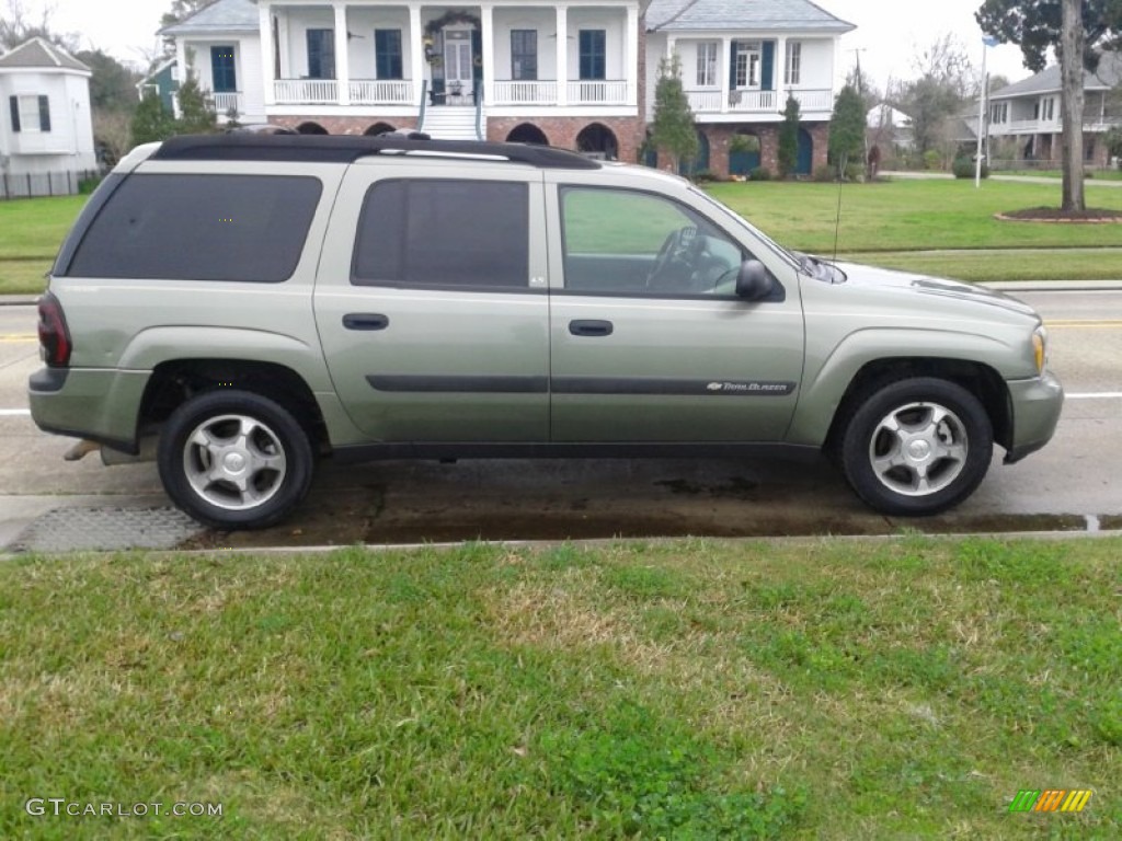 2004 TrailBlazer EXT LS - Silver Green Metallic / Medium Pewter photo #2