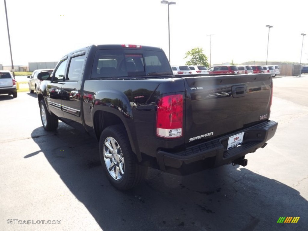 2012 Sierra 1500 Denali Crew Cab 4x4 - Onyx Black / Cocoa/Light Cashmere photo #7