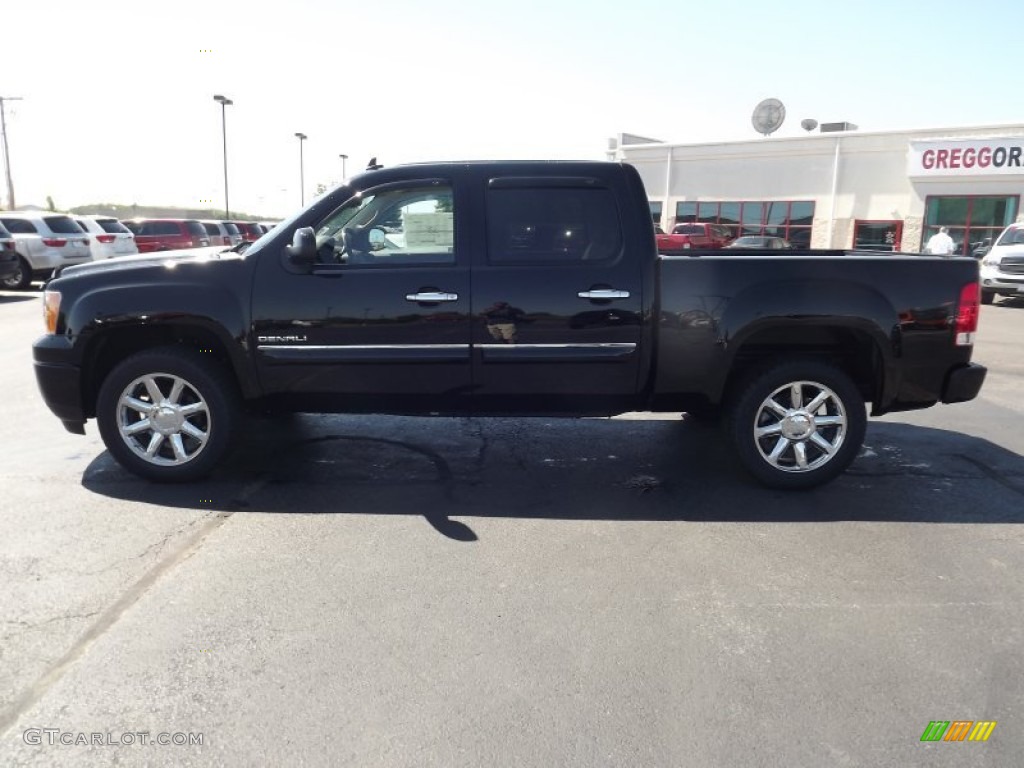 2012 Sierra 1500 Denali Crew Cab 4x4 - Onyx Black / Cocoa/Light Cashmere photo #8