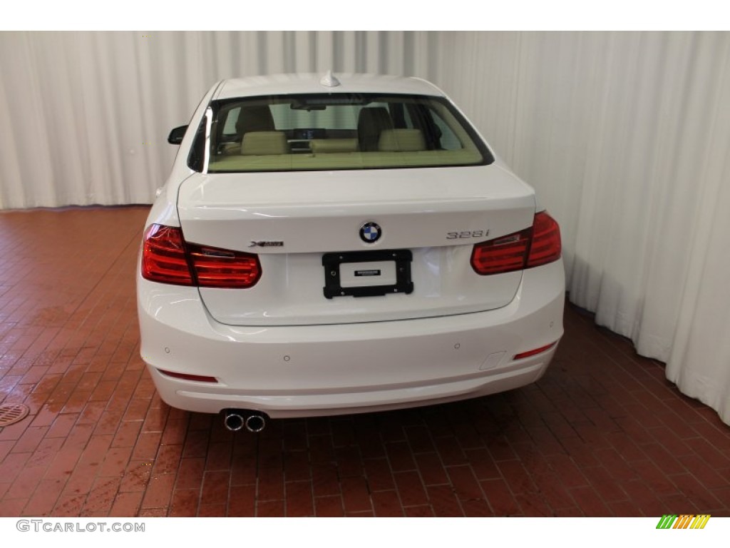 2013 3 Series 328i xDrive Sedan - Alpine White / Venetian Beige photo #5