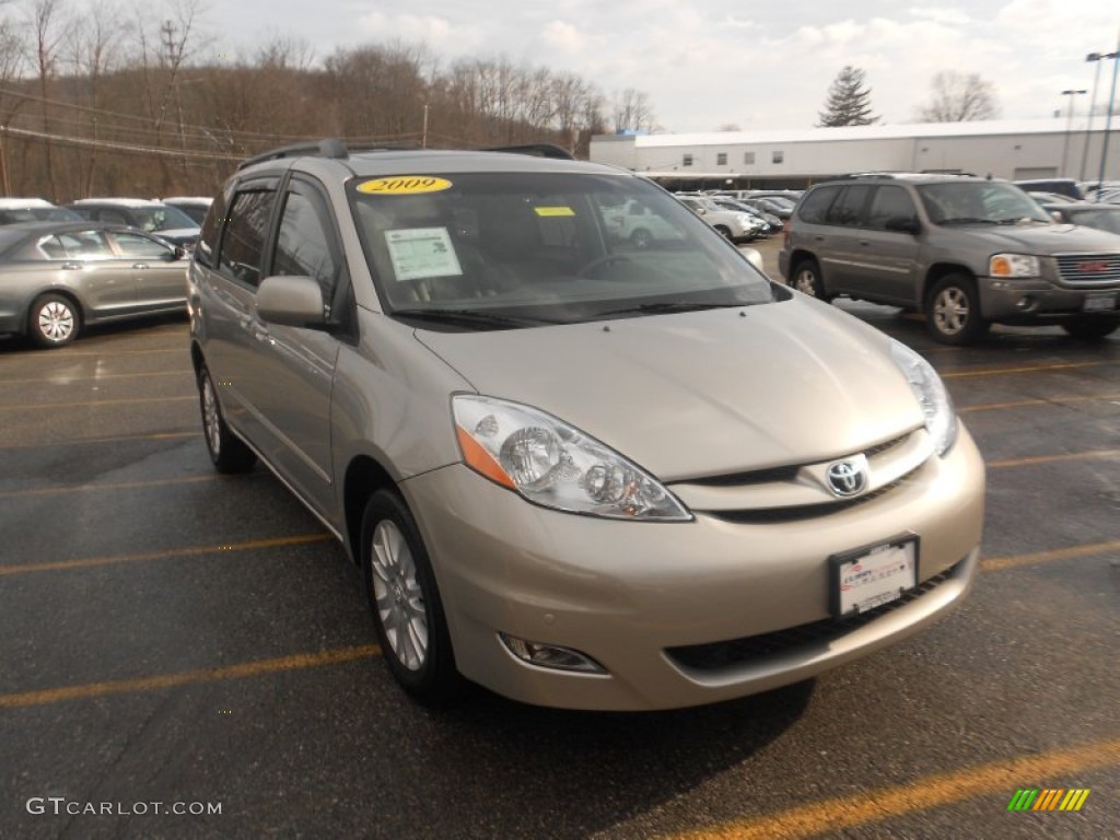 2009 Sienna XLE AWD - Desert Sand Mica / Stone photo #1