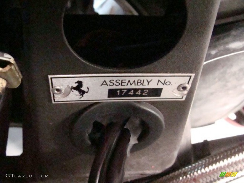 1995 Ferrari F512 M Standard F512 M Model Info Tag Photo #76030806