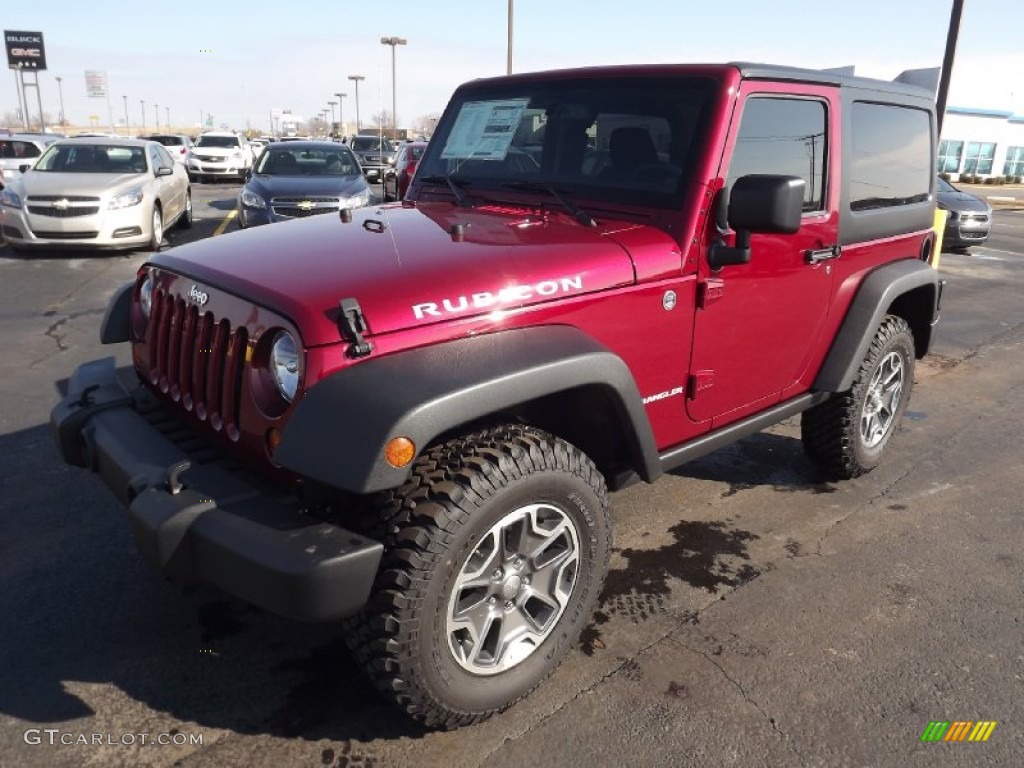 Deep Cherry Red Crystal Pearl 2013 Jeep Wrangler Rubicon 4x4 Exterior Photo #76030809