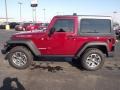 Deep Cherry Red Crystal Pearl 2013 Jeep Wrangler Rubicon 4x4 Exterior
