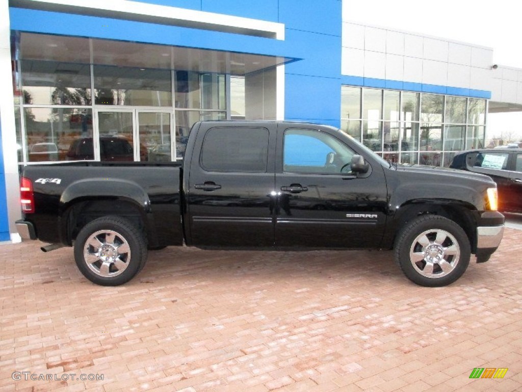 2010 Sierra 1500 SLT Crew Cab 4x4 - Onyx Black / Ebony photo #3