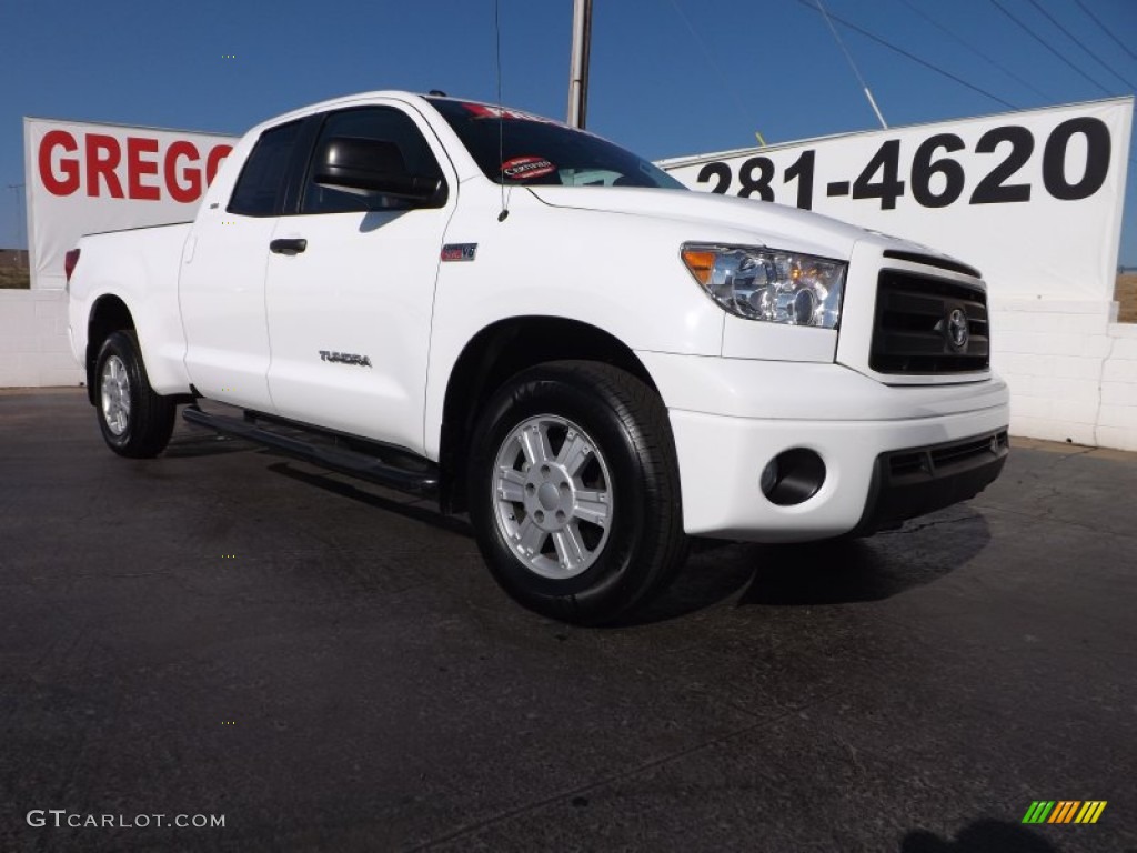 2010 Tundra SR5 Double Cab - Super White / Graphite Gray photo #1