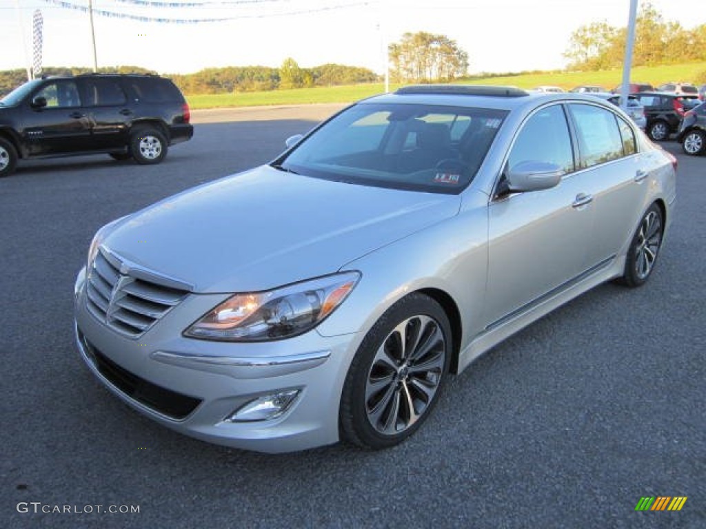 Platinum Silver Metallic 2012 Hyundai Genesis 5.0 R Spec Sedan Exterior Photo #76034385
