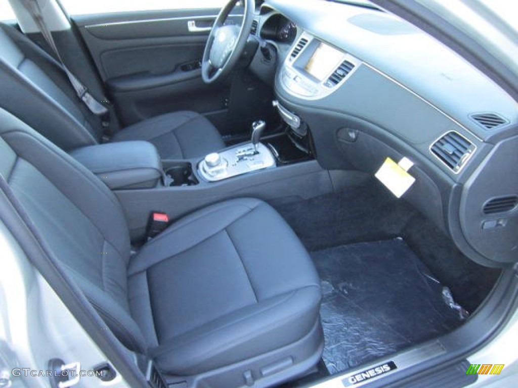 Jet Black Interior 2012 Hyundai Genesis 5.0 R Spec Sedan Photo #76034493