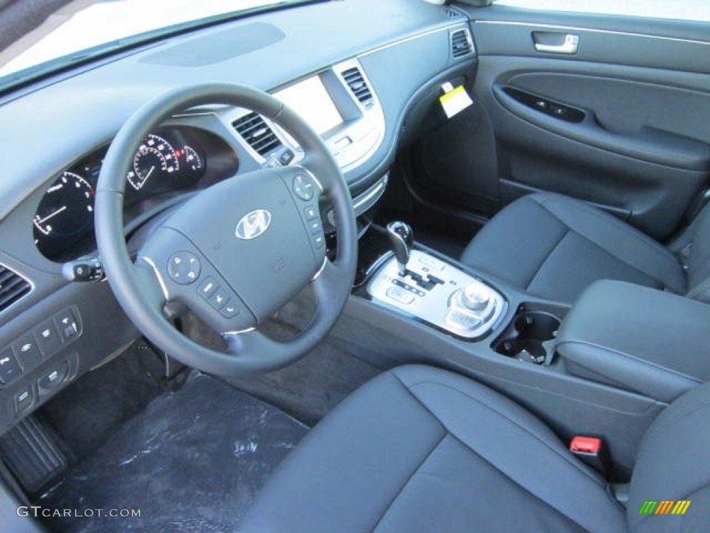 Jet Black Interior 2012 Hyundai Genesis 5.0 R Spec Sedan Photo #76034559