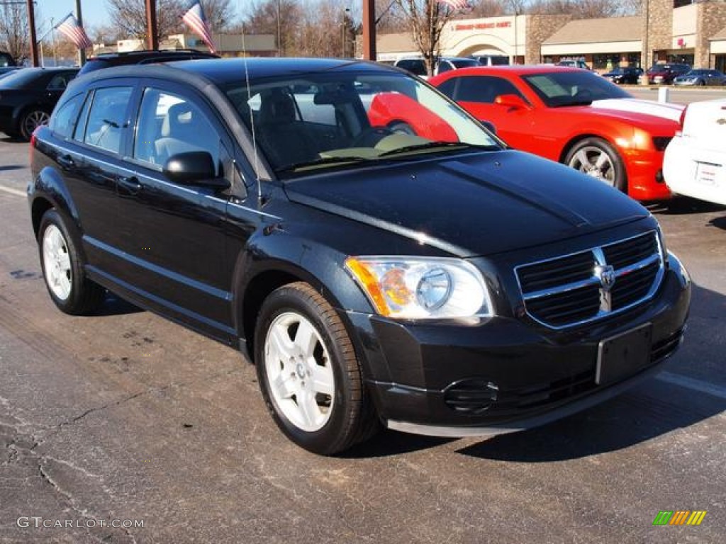 Brilliant Black Crystal Pearl 2009 Dodge Caliber SXT Exterior Photo #76036119